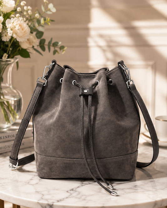 'THE WILLOW' DRAWSTRING BUCKET BAG