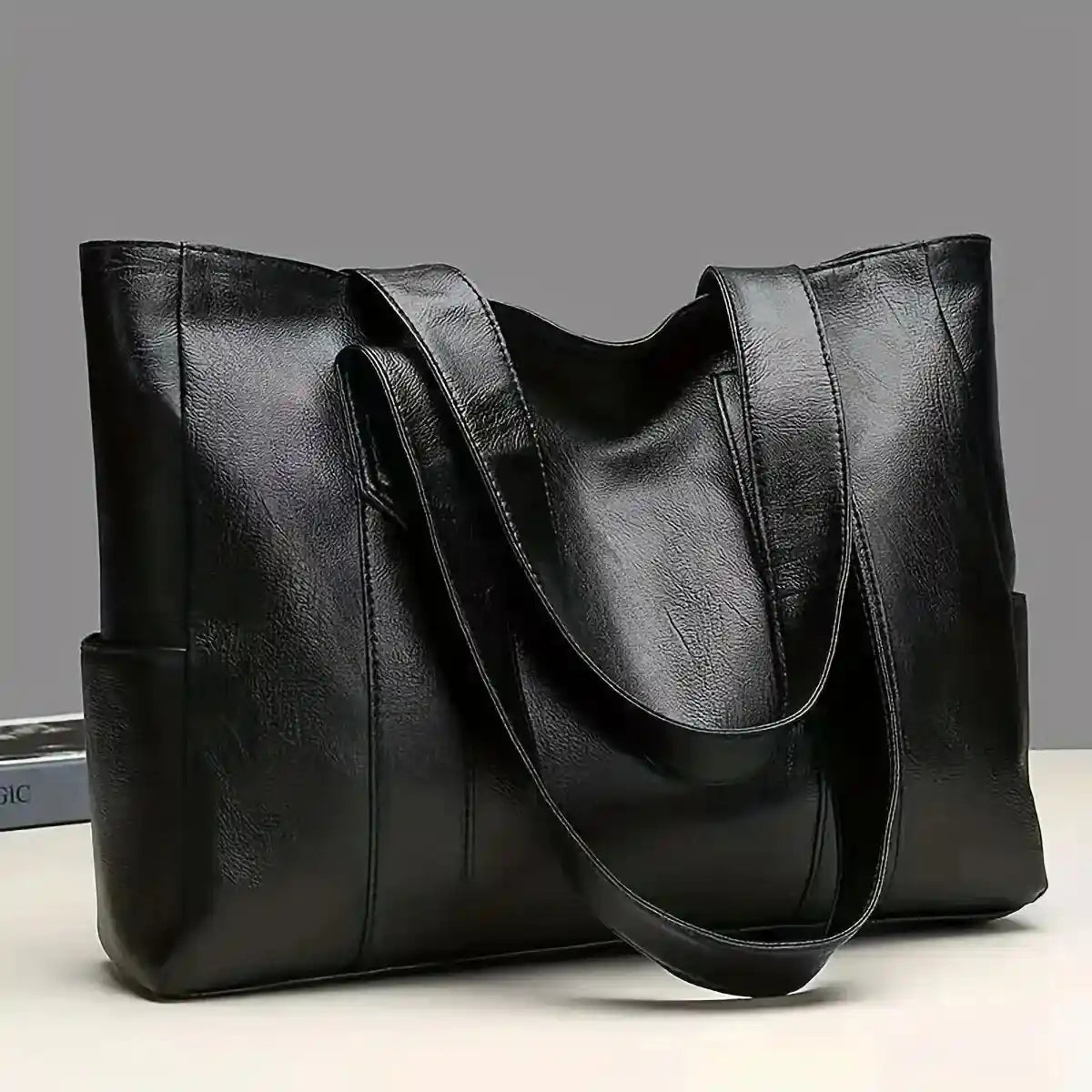 'THE ROWAN' VEGAN LEATHER TOTE BAG