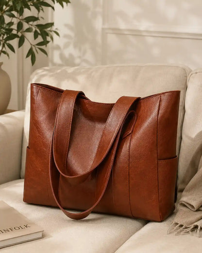 'THE ROWAN' VEGAN LEATHER TOTE BAG