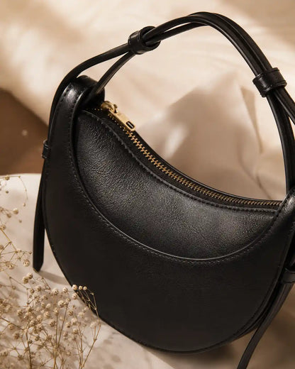 'THE LUNA' LEATHER CRESCENT BAG