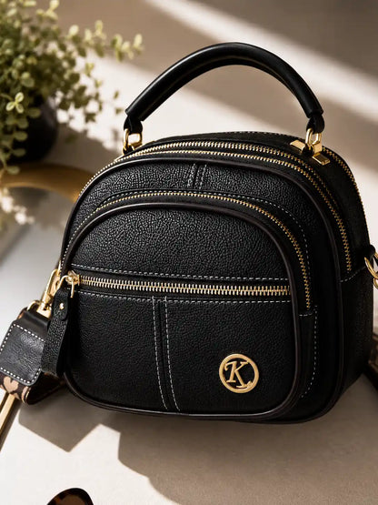 'THE HARLOW' PEBBLED VEGAN LEATHER CROSSBODY