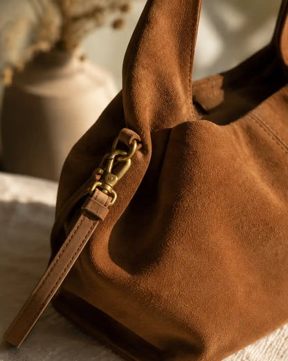 'THE AMELIE' VEGAN SUEDE CLOUD BAG