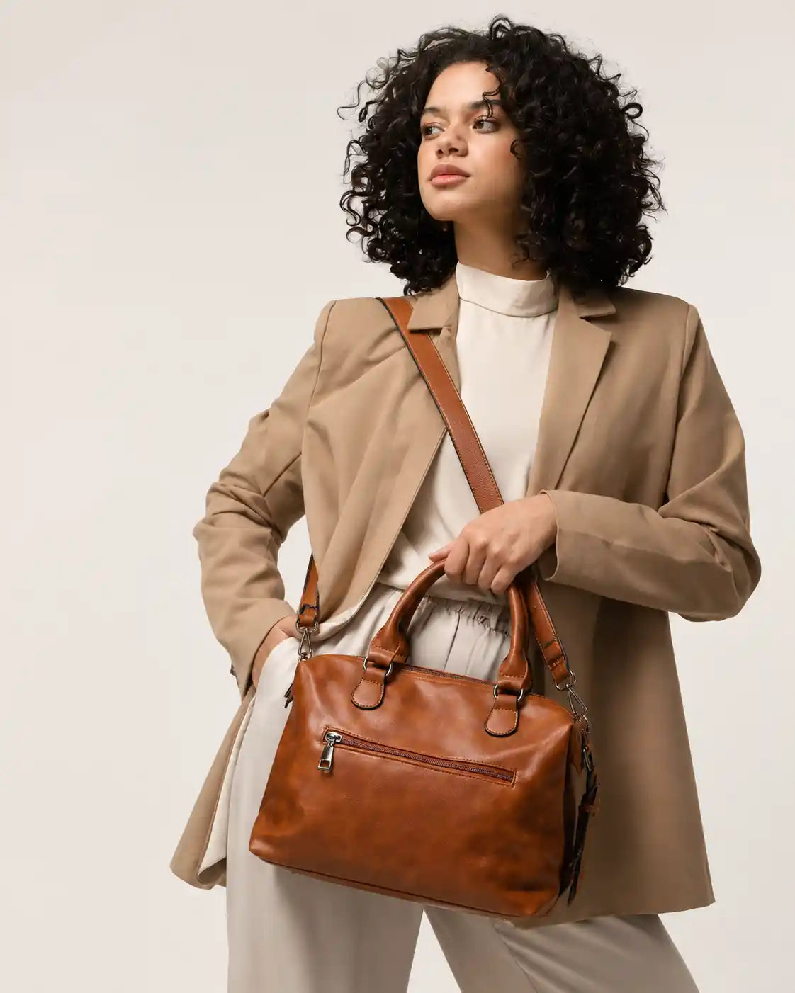 'THE WAVERLY' VEGAN LEATHER SATCHEL