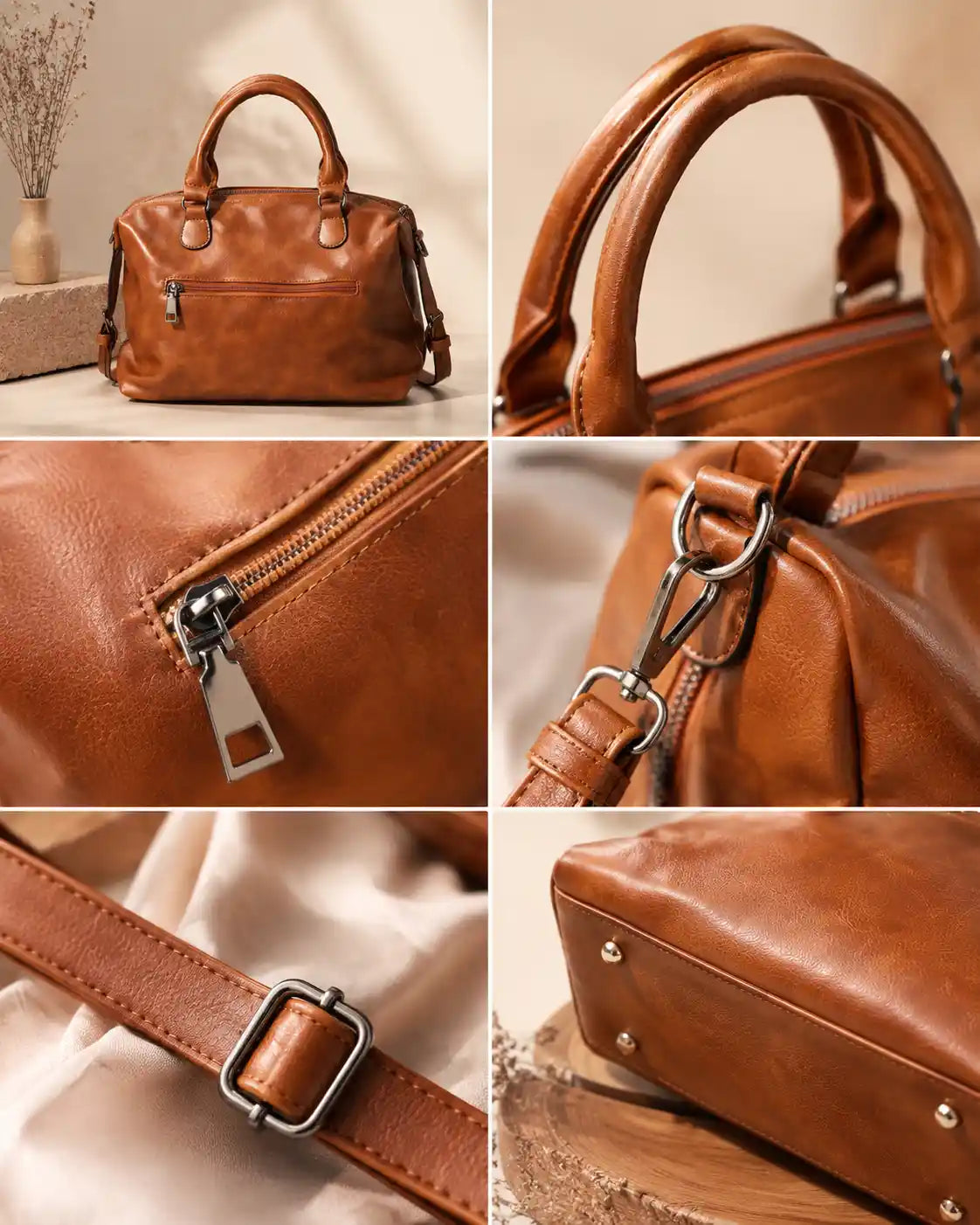 'THE WAVERLY' VEGAN LEATHER SATCHEL