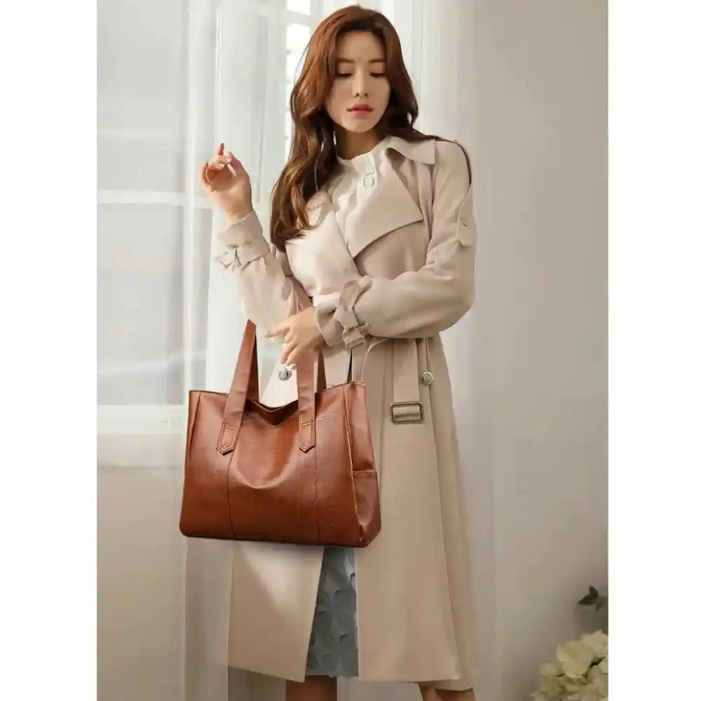 'THE ROWAN' VEGAN LEATHER TOTE BAG