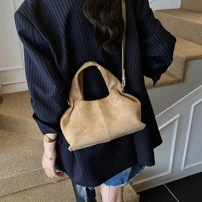 'THE AMELIE' VEGAN SUEDE CLOUD BAG