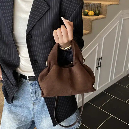 'THE AMELIE' VEGAN SUEDE CLOUD BAG