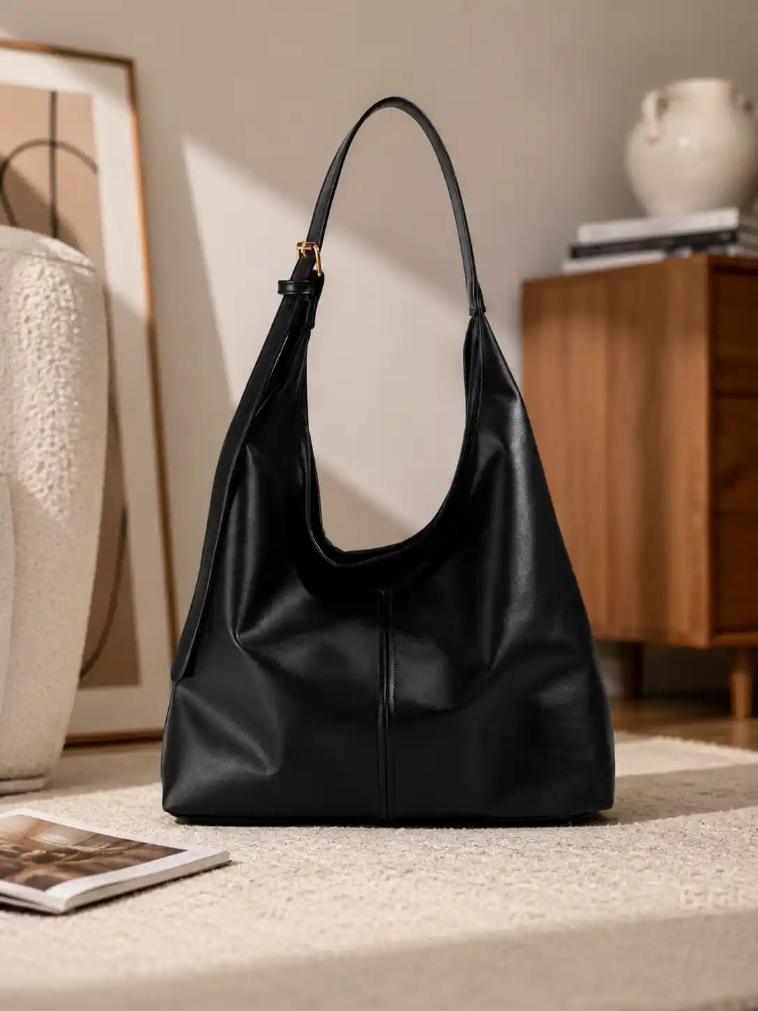 'THE CLEO' VEGAN LEATHER SHOULDER BAG