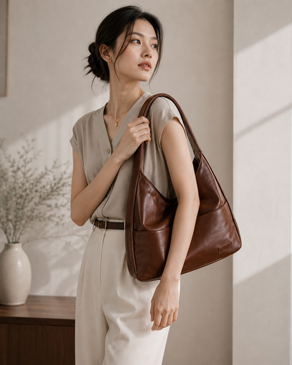 'THE AVERY' VEGAN LEATHER SHOULDER BAG