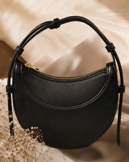 'THE LUNA' LEATHER CRESCENT BAG