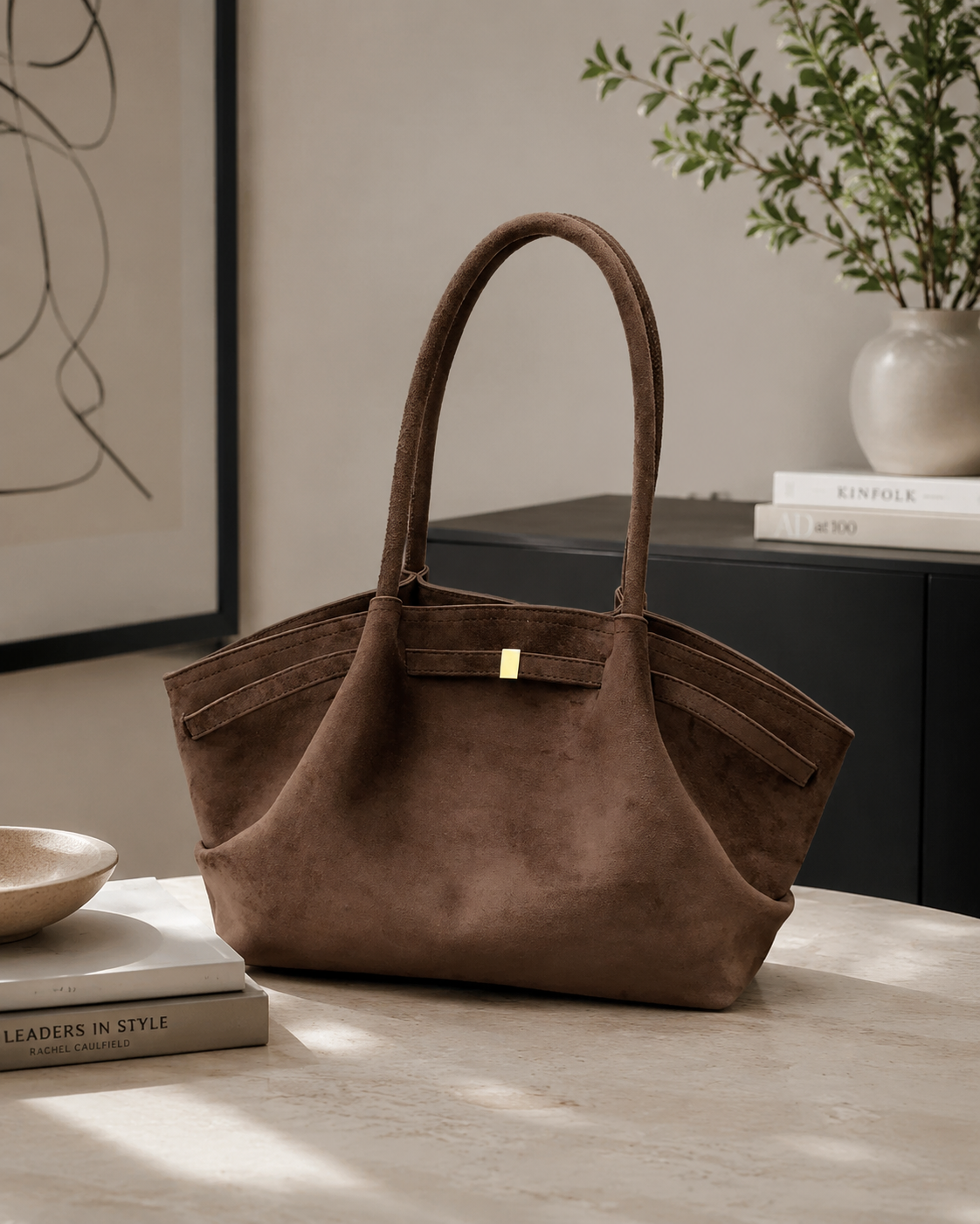 'THE BLAIR' VEGAN SUEDE TOTE BAG