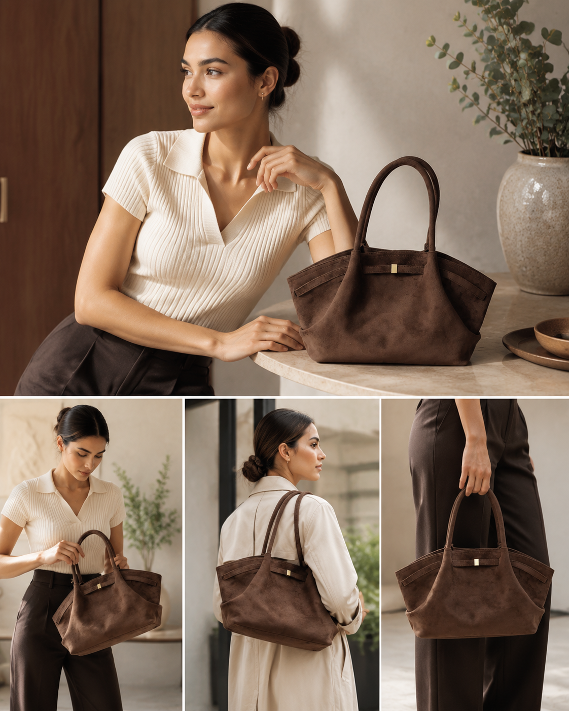 'THE BLAIR' VEGAN SUEDE TOTE BAG