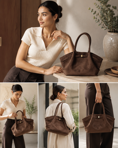 'THE BLAIR' VEGAN SUEDE TOTE BAG