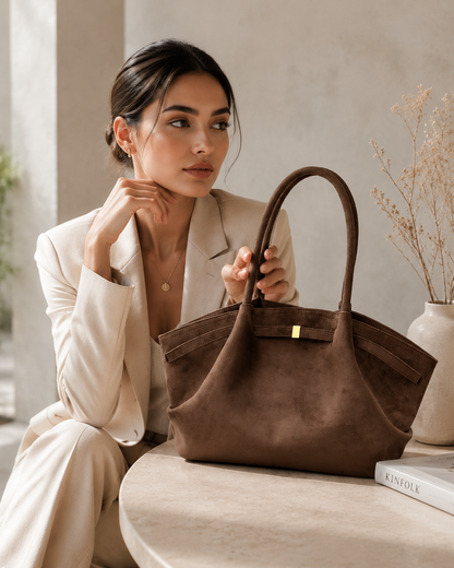 'THE BLAIR' VEGAN SUEDE TOTE BAG