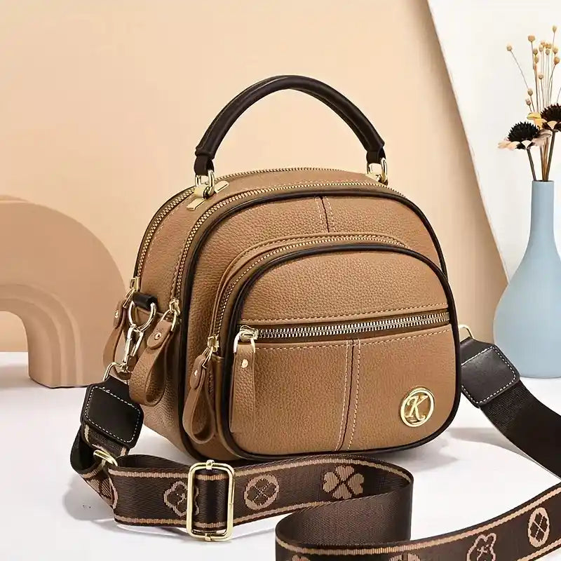 'THE HARLOW' PEBBLED VEGAN LEATHER CROSSBODY