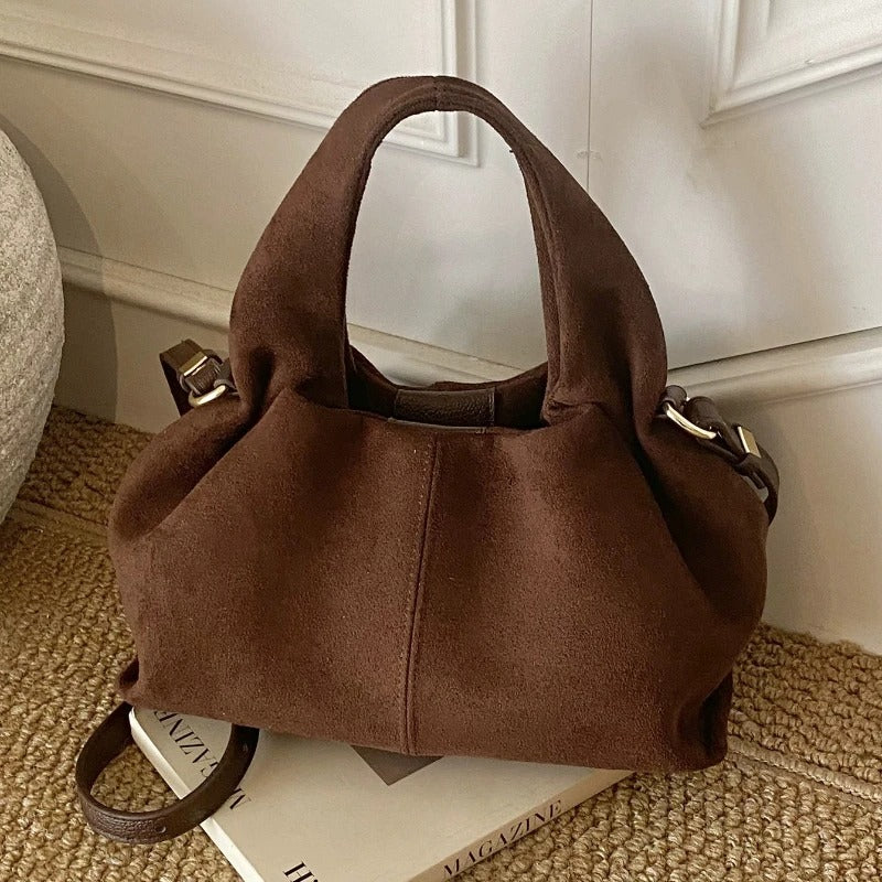 'THE AMELIE' VEGAN SUEDE CLOUD BAG